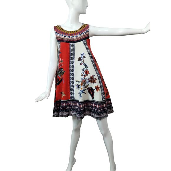 Anthropologie Maeve Women's size Small Colorful Luxury Cirque Swing Cotton Dress - Picture 6 of 12